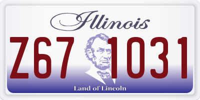 IL license plate Z671031