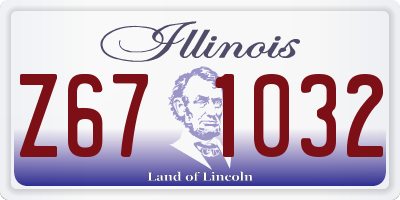 IL license plate Z671032