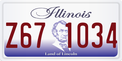 IL license plate Z671034