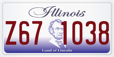 IL license plate Z671038