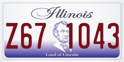 IL license plate Z671043