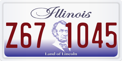 IL license plate Z671045