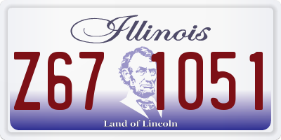 IL license plate Z671051