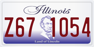 IL license plate Z671054