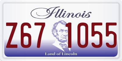 IL license plate Z671055