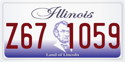 IL license plate Z671059