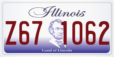 IL license plate Z671062