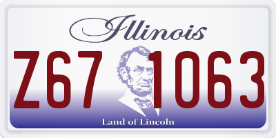 IL license plate Z671063