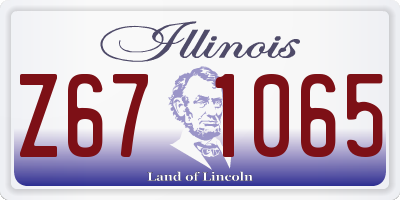 IL license plate Z671065