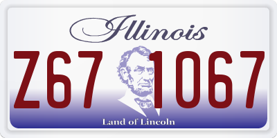 IL license plate Z671067