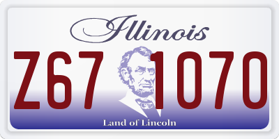 IL license plate Z671070