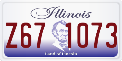 IL license plate Z671073