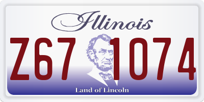 IL license plate Z671074