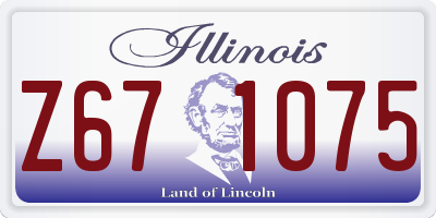 IL license plate Z671075