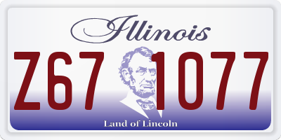IL license plate Z671077