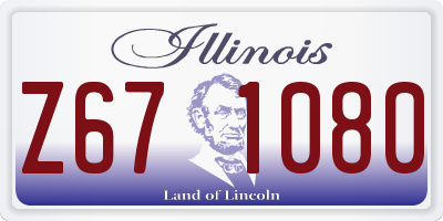 IL license plate Z671080