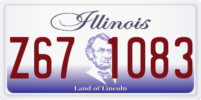 IL license plate Z671083