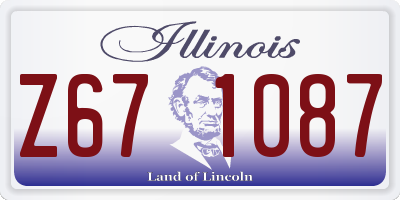 IL license plate Z671087