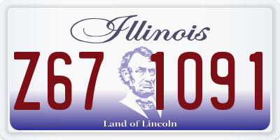 IL license plate Z671091