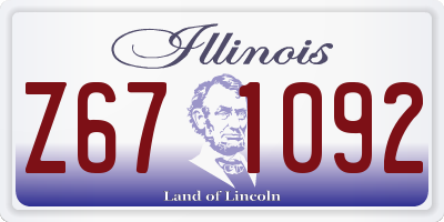 IL license plate Z671092