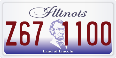 IL license plate Z671100