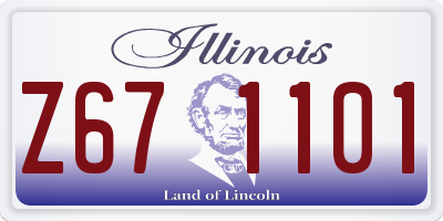 IL license plate Z671101