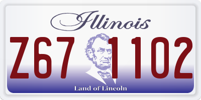 IL license plate Z671102