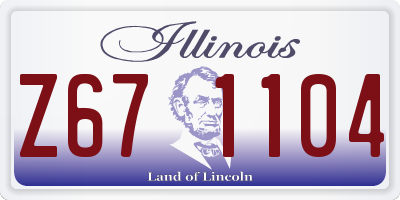 IL license plate Z671104