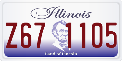 IL license plate Z671105