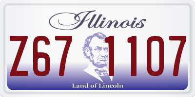 IL license plate Z671107