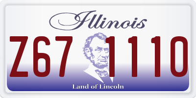 IL license plate Z671110