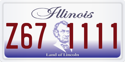 IL license plate Z671111