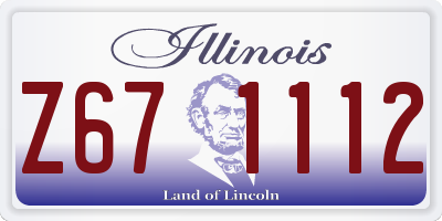 IL license plate Z671112