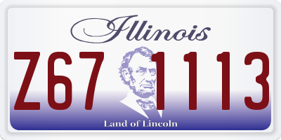 IL license plate Z671113