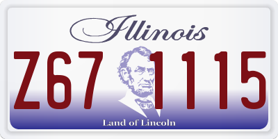 IL license plate Z671115
