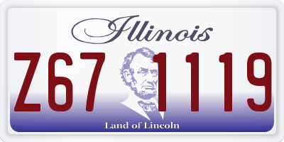 IL license plate Z671119