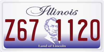 IL license plate Z671120