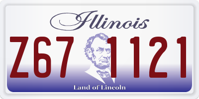 IL license plate Z671121
