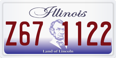 IL license plate Z671122
