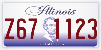 IL license plate Z671123