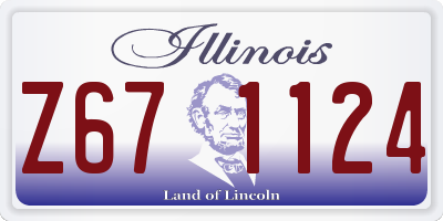 IL license plate Z671124