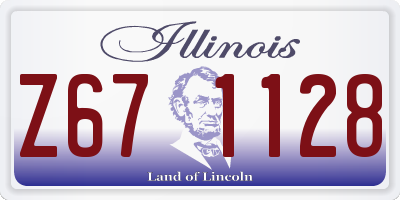 IL license plate Z671128