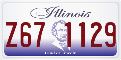 IL license plate Z671129