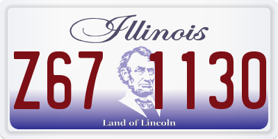 IL license plate Z671130