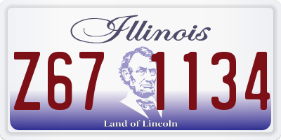 IL license plate Z671134