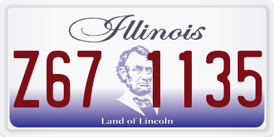 IL license plate Z671135