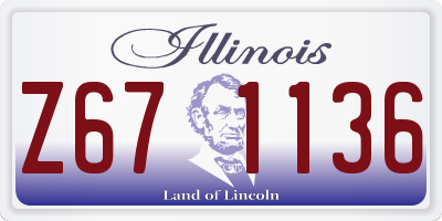 IL license plate Z671136