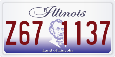 IL license plate Z671137
