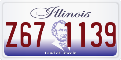 IL license plate Z671139