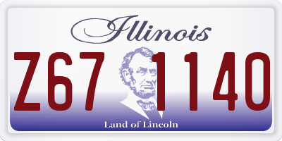 IL license plate Z671140